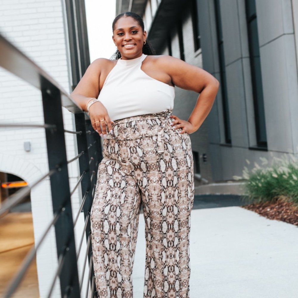 Not No Snake Jumpsuit - Beige/Brown